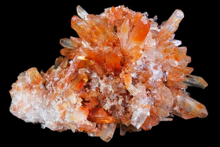 Orange Creedite Crystal Cluster - Durango, Mexico #79382